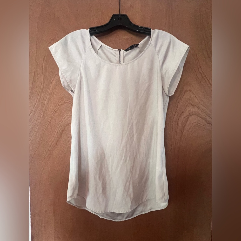 Express Cream Cap Sleeve Blouse